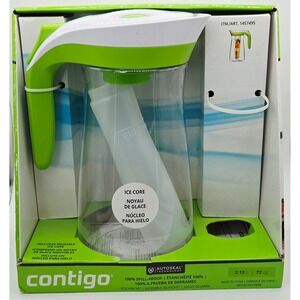 Contigo Autoseal Pitcher Set 72oz with Ice Core Green White 1457495 NO INFUSER